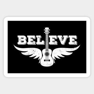 Believe Ukulele Wings Ukulele Sticker